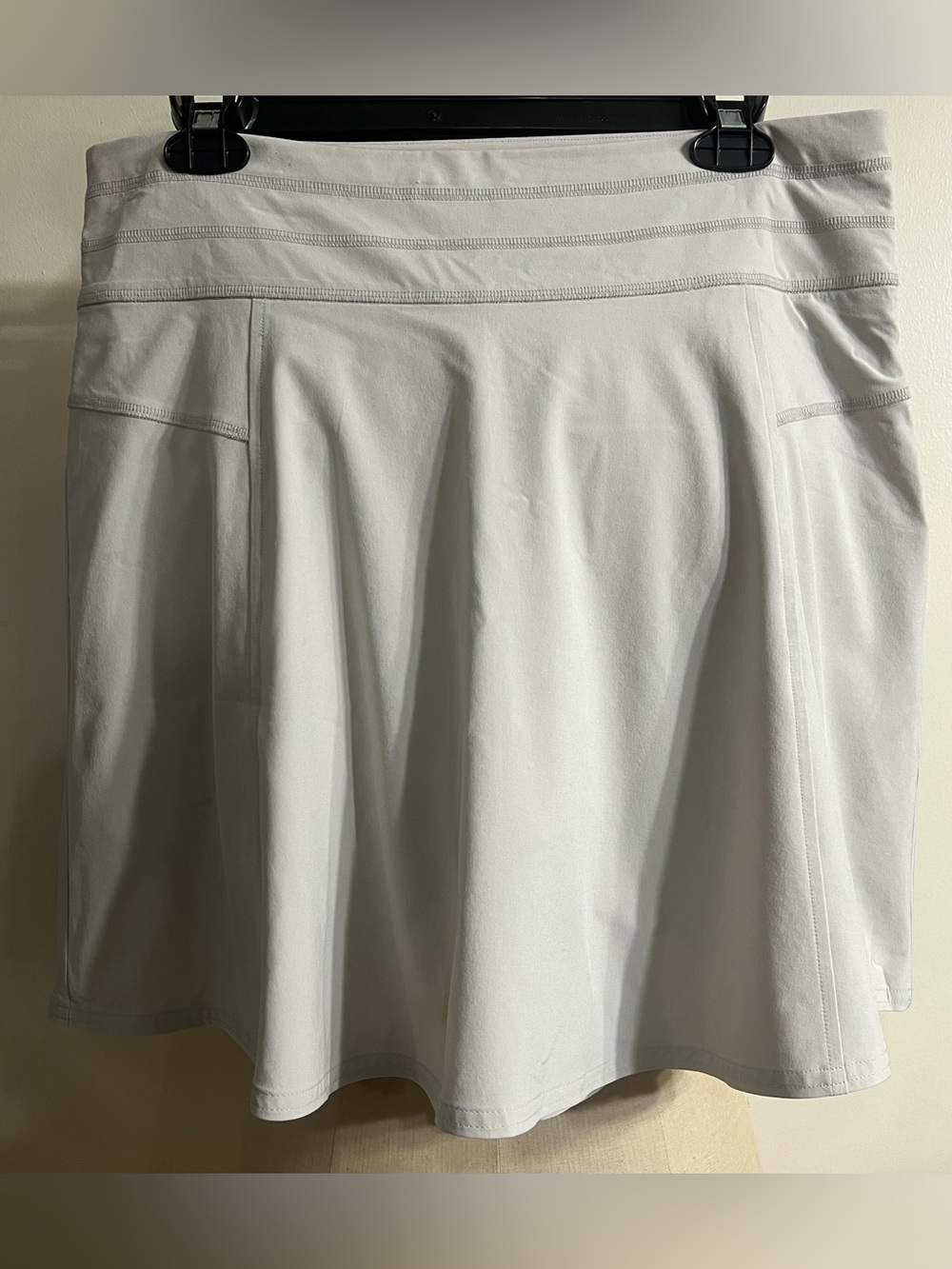 Athleta All Day Tan Flared Skort With Short Liner Size 10